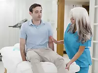 Jaw dropping mature nurse Sally Dangelo is fucking young patient