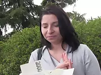 Aroused European teen accepts cash for sex on cam