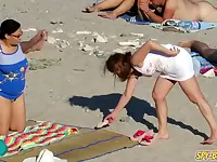 Naked women on the beach to excite us