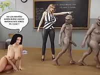 Denise and students - cartoon fantasy porn