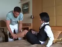 Tricking apartment maid into tearing up me